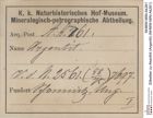 Etiketten zu Akanthit (Argentit) (NHMW-MIN-Ak261)